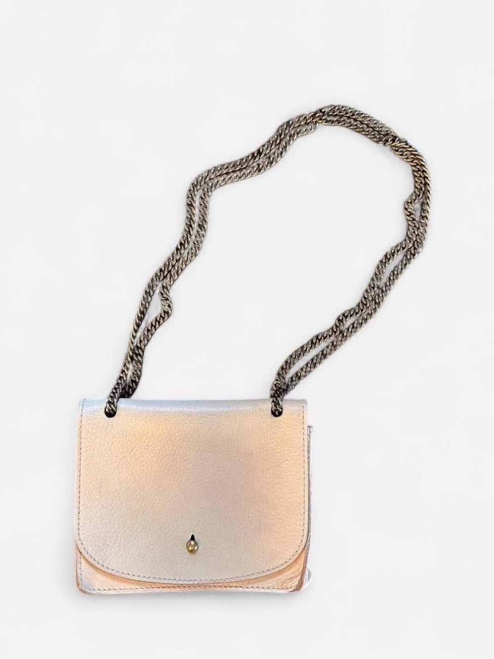 Madewell The Chain Mini Crossbody Bag Blush Pink Leather
